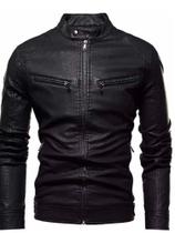 jaqueta masculina moto Moderna preta -P