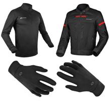 JAQUETA MASCULINA MOTO MOTOQUEIRO MOTOCICLISTA PILOTO ESTILO X11 BLUSA 2º PELE LUVA 2º PELE PROTEÇÃO FRIO INVERNO
