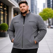 Jaqueta Masculina Nobuck Plus Size Premium Forrada Com Punho Casaco De Frio Inverno Confortavel