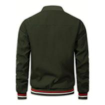 Jaqueta Masculina Nylon Forrada com Gola e Punho