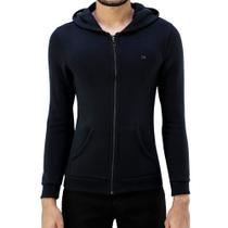 Jaqueta Masculina Ogochi Moletom com Zíper e Capuz Preto
