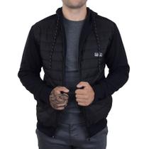 Jaqueta Masculina Olho Fatal Com Capuz Preta - 401245