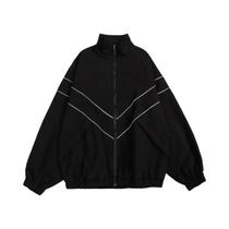 Jaqueta Masculina Oversized Para Atividades Ao Ar Livre, Tendência De Outono, Corta-Vento Com Zíper, Jaqueta Masculina Oversized Para Atividades Ao Ar Livre, Tendência De Outono, Corta-Vento Com Zíper,