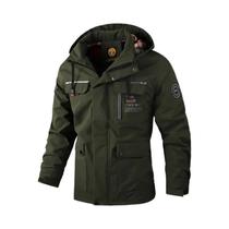 Jaqueta Masculina plus Size Impermeável Para Atividades Ao Ar Livre, Estilo Casual, Quente E Jaqueta Masculina plus Size Impermeável Para Atividades Ao Ar Livre, Estilo Casual, Quente E
