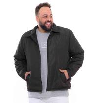 Jaqueta Masculina Plus Size Preta Forrada Gola Social - Lavanda e Alecrim