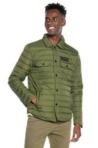 Jaqueta Masculina Puffer Com Bolsos Polo Wear Verde Escuro