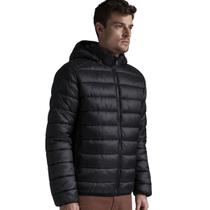 Jaqueta Masculina Puffer Industrie Lisa Impermeável com Capuz Removível e Isolamento Térmico Cor:PretoTamanho:GG Jaqueta Masculina Puffer Industrie Lisa Impermeável com Capuz Removível e Isolamento Térmico Cor:PretoTamanho:GG