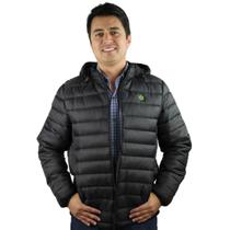 Jaqueta Masculina Puffer Preta com Capuz Removível Tuff