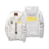 Jaqueta Masculina Respirável Com Capuz, Cor Sólida, Estilo Streetwear, Confortável, Roupa Externa US