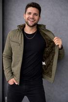 Jaqueta Masculina Sarja Com Capuz Removivel Forrada Peluciada Frio Jaqueta Masculina Sarja Com Capuz Removivel Forrada Peluciada Frio
