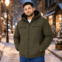 Jaqueta Masculina Sarja Plus Size Peluciada Inverno Blusa De Frio Forrada Grossa Tamanhos Grandes G2 Jaqueta Masculina Sarja Plus Size Peluciada Inverno Blusa De Frio Forrada Grossa Tamanhos Grandes G2