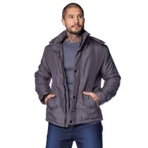 Jaqueta Masculina Sea Surf Nylon Com Capuz Cinza