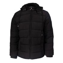Jaqueta Masculina Sea Surf Puffer Capuz Preto