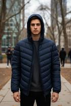 Jaqueta masculina sea surf puffer com capuz - Jaqueta masculina sea surf puffer com capuz -