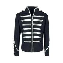 Jaqueta Masculina Steampunk Gótica Militar Vintage Com Gola Alta, Casaco Rock Retrô, Roupa Punk Jaqueta Masculina Steampunk Gótica Militar Vintage Com Gola Alta, Casaco Rock Retrô, Roupa Punk