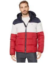 Jaqueta masculina Tommy Hilfiger com capuz e penugem alternativa