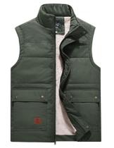 Jaqueta masculina Vest Flygo, acolchoada quente, acolchoada e forrada de lã