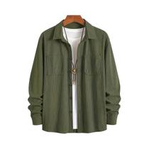 Jaqueta Masculina Vintage De Veludo Cotelê Estilo Hong Kong Tendência Primavera Outono Moda Casual