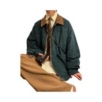 Jaqueta Masculina Vintage Estilo Americano De Veludo Cotelê Com Zíper Corta-Vento Solta Cargo M-5XL Jaqueta Masculina Vintage Estilo Americano De Veludo Cotelê Com Zíper Corta-Vento Solta Cargo M-5XL