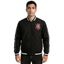 Jaqueta Masculino Casaco Corinthians Bomber Oficial Preto SPR