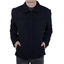 Jaqueta Masculino Peleteria Cordeiro Lã Casual Preta - 3012