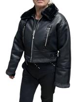 Jaqueta material sintético Feminina Com Interna Pelúcida