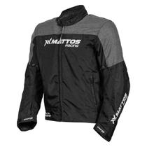 Jaqueta Mattos Racing Vista Masculina Moto Impermeável Cinza
