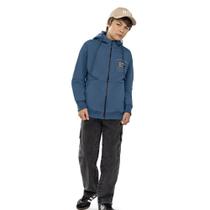Jaqueta Menino Juvenil And.go em Moletom Felpado na cor Azul Tamanho:14 Jaqueta Menino Juvenil And.go em Moletom Felpado na cor Azul Tamanho:14