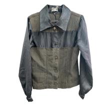 Jaqueta Mescla Seda e Jeans da Versus - Tamanho 42 Jaqueta Mescla Seda e Jeans da Versus - Tamanho 42