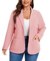 Jaqueta MINTLIMIT Casual Work Office Blazer rosa para mulheres 5GG Jaqueta MINTLIMIT Casual Work Office Blazer rosa para mulheres 5GG