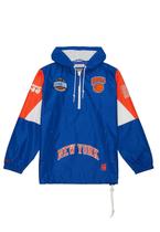 Jaqueta Mitchell & Ness NBA Pullover Anorak New York Knicks Azul Royal