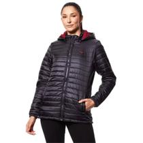 Jaqueta Mizuno Puffer Feminina Capuz Forrada Conforto