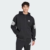 Jaqueta Moletom Adidas 3 Listras Future Preta Jaqueta Moletom Adidas 3 Listras Future Preta