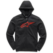 Jaqueta Moletom Alpinestars Ageless 2 Zip Preto Vermelho