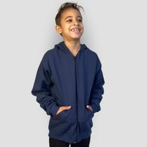 Jaqueta Moletom Casaco Menina Menino Infantil Canguru Com Capuz e Zíper