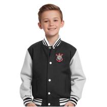 Jaqueta Moletom Corinthians Varsity Infantil Juvenil Oficial