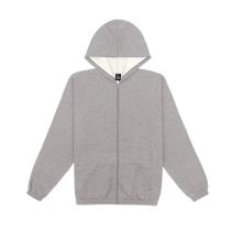 Jaqueta Moletom Fico Com Capuz Cinza