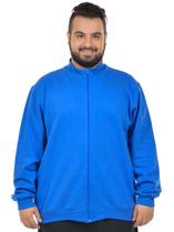 Jaqueta moletom flanelado básica plus size masculina fenomenal