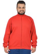 Jaqueta moletom flanelado básica plus size masculina fenomenal
