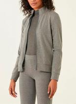 Jaqueta Moletom Malwee 1000026298 Feminina Gola Alta Flanelada Algodão T. P/XGG