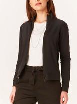 Jaqueta Moletom Malwee 1000026298 Feminina Gola Alta Flanelada Algodão T. P/XGG