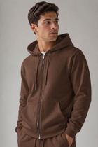 Jaqueta Moletom Masculina Com Zíper e Capuz Polo Wear Marrom