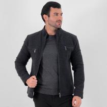 Jaqueta Monte Carlo de Lã com Zíper Masculina Jaqueta Monte Carlo de Lã com Zíper Masculina