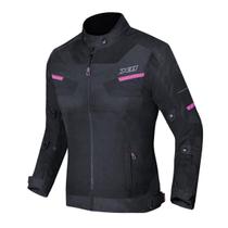Jaqueta Moto Motociclista X11 Breeze 2 Feminina Preto Rosa