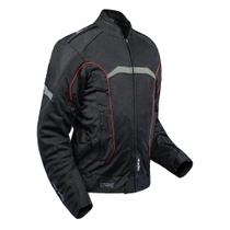 Jaqueta Motociclista Verão Texx New Strike V2 Summer Masculina Preta E Vermelha