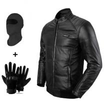 Jaqueta Motoqueiro Couro Texx Cyberdog Masculina Preta