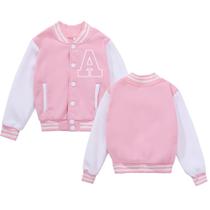 Jaqueta NICNZQI Kids Varsity Baseball Style para meninas e meninos Jaqueta NICNZQI Kids Varsity Baseball Style para meninas e meninos