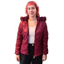 Jaqueta Nylon Alongada Forrada Com Capuz E Bolso Facinelli