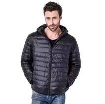Jaqueta nylon impermeável capuz removível
