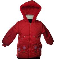 Jaqueta nylon Infant. Florzinha Cor:VermelhoTam:2-3 Anos
